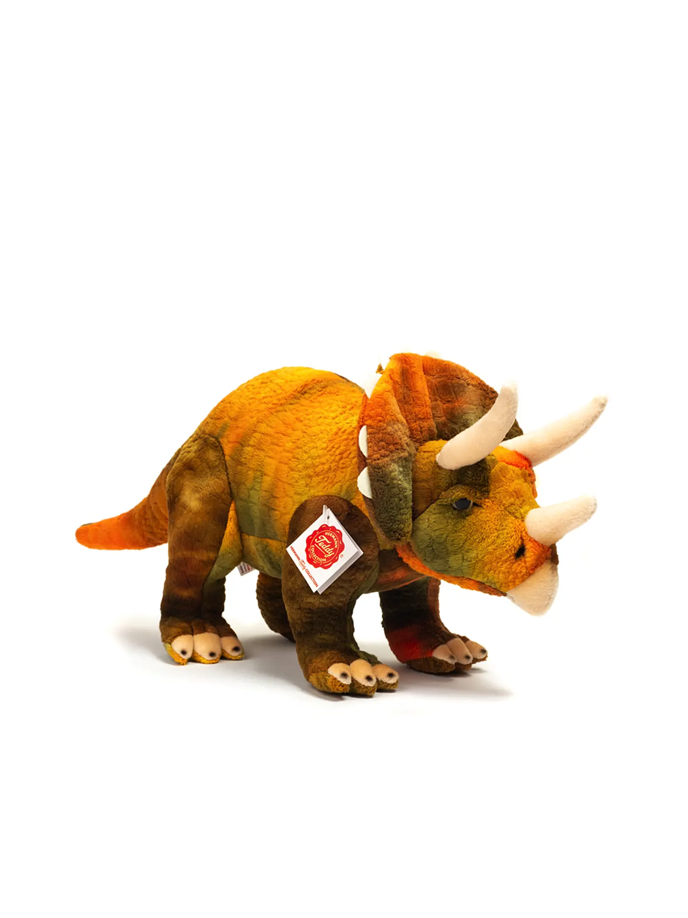 HERMANN TEDDY | Plüschtier - Dinosaurier Triceratops 42cm | 